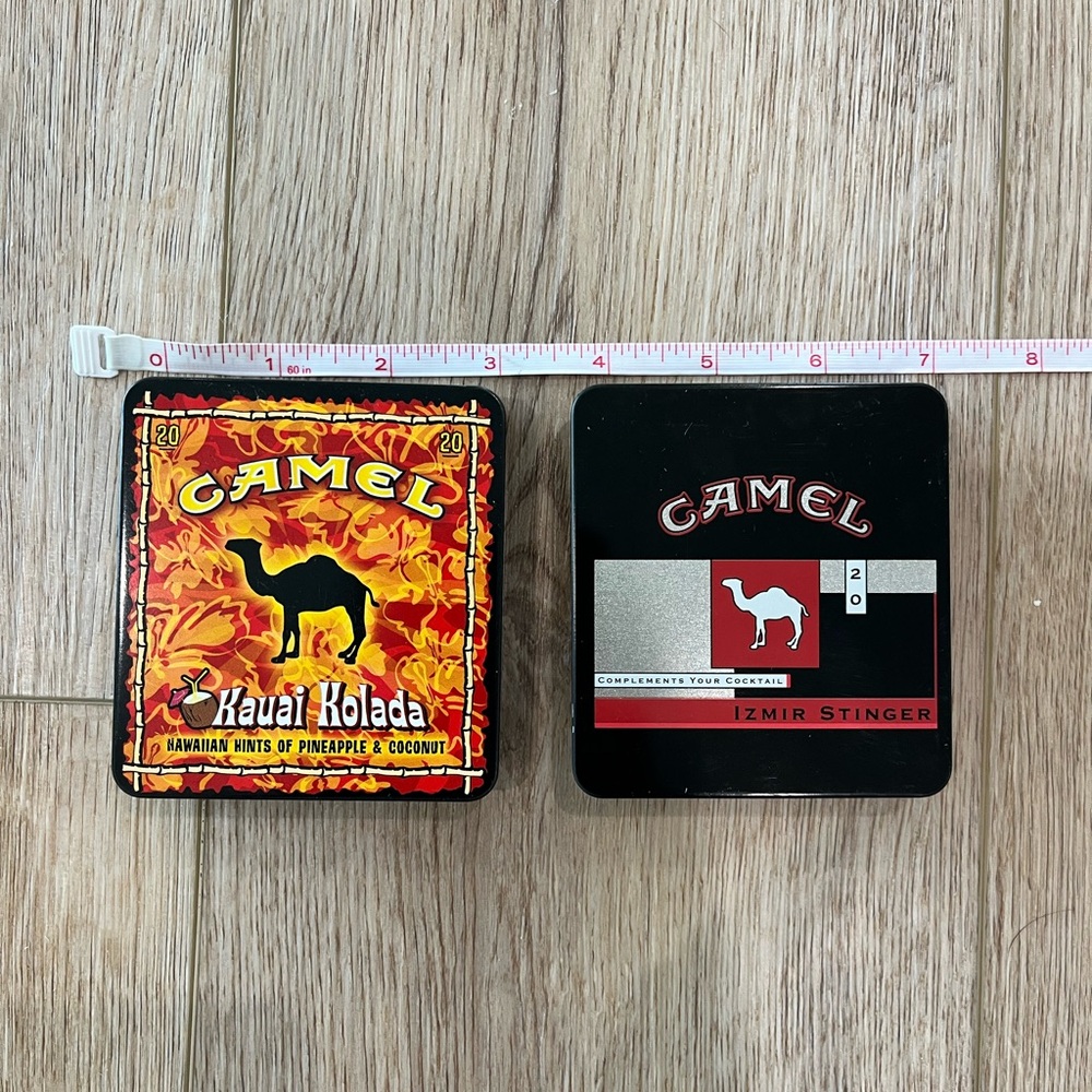 Kauai Kolada and Izmir Stinger Camel collector Tins